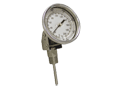 Thermometer, with Re-Zero, 25&deg; to 125&deg; F, 5" Dial, 1/2" MNPT Adjustable Angle Connection, 6" Stem
