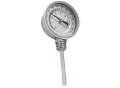 Thermometer, with Re-Zero, 0&deg; to 140&deg; F, 6" Dial, 1/2" MNPT Bottom Mount Connection, 6" Stem