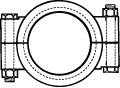 Clamp, High Pressure,  Sanitary Tri-Clamp&reg; Fittings, SS, Size: 6"