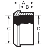 aaaMale Recessed Ferrules