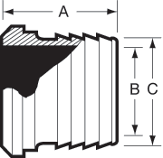 aaaMale Bevel x Rubber Hose Barb Adapters