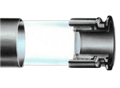 Crimped FEP Sight Glass, 316L SS Male I-Line Ends,  12" OAL, Tube Diameter: 1"