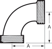 aaa90° Elbows Both Ends Acme Thread