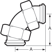 aaa90° Elbows Both Ends 13H Nut