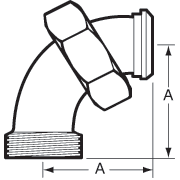 aaa90° Elbows Acme Thread x 13H Nut