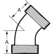 aaa45° Elbows Both Ends Acme Thread