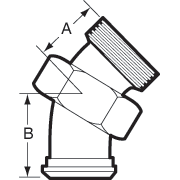 aaa45° Elbows 13H Nut x Acme Thread