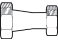 Reducer, Concentric, Both Ends 13H Nut,  Bevel Seat Fittings, 316L SS, No.7, Size: 2 1/2" x 2"