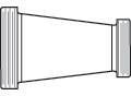 Reducer, Concentric, Both Ends Acme Thread,  Bevel Seat Fittings, 316L SS, No.7, Size: 2" x 1"