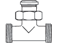 Tee, Acme Thread x Acme Thread x 13H Nut,  Bevel Seat Fittings, 316L SS, No.7, Size: 2 1/2"