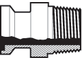Adapter, Female x MNPT,  I-Line Fittings , 316L SS, No.7, Size: 2 1/2"