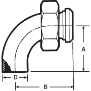 aaa90° Elbows Butt Weld x 13H Nut