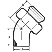 aaa45° Elbows Butt Weld x 13H Nut