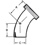 aaa45°  Elbows Butt Weld x Acme Thread