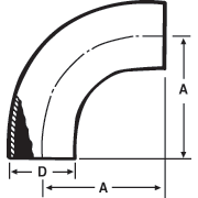 aaa90° Elbows Both Ends Butt Weld