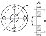 aaa304 SS Unpolished Tube OD Flanges Slip-On