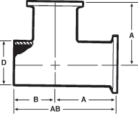 aaaButt Weld x Tri-Clamp® x Tri-Clamp® Tees