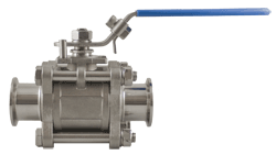 aaa316L SS Manual 2-Way Tri-Clamp® Ball Valves