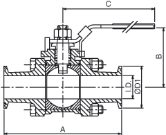 316L SS Manual 2-Way Tri-Clamp® Ball Valves