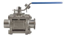 aaa316L SS Manual 2-Way Butt Weld x Tri-Clamp® Ball Valves