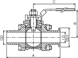 316L SS Manual 2-Way Butt Weld x Tri-Clamp® Ball Valves