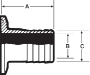 aaaReducing Tri-Clamp® x Rubber Hose Barb Adapters