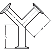 aaa304 SS Sanitary Clamp True Y