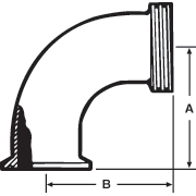 aaa90° Elbows Tri-Clamp® x Acme Thread