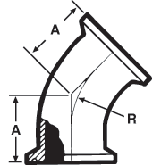 aaa45° Elbows Both Ends Tri-Clamp®