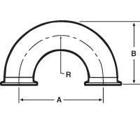 aaa316L SS Sanitary Tri-Clamp® U-Bends