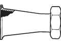 Adapter, Reducer, Concentric, Tri-Clamp&reg; x 13H Nut,  Sanitary Tri-Clamp&reg; Fittings, 304 SS, No.7, Size: 2 1/2" x 1 1/2"