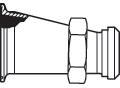 Adapter, Reducer, Eccentric, Tri-Clamp&reg; x 13H Nut,  Sanitary Tri-Clamp&reg; Fittings, 304 SS, No.7, Size: 3" x 2"