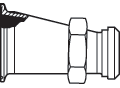 Adapter, Reducer, Eccentric, Tri-Clamp&reg; x 13H Nut,  Sanitary Tri-Clamp&reg; Fittings, 304 SS, No.7, Size: 2" x 1 1/2"