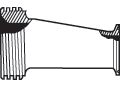 Adapter, Reducer, Eccentric, Acme Thread x Tri-Clamp&reg;,  Sanitary Tri-Clamp&reg; Fittings, 304 SS, No.7, Size: 2 1/2" x 1 1/2"