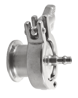 316L SS Ball w/Air Blow Check Valves Tri-Clamp® Ends “A" Type (air coupler) Viton® Ball & Seals