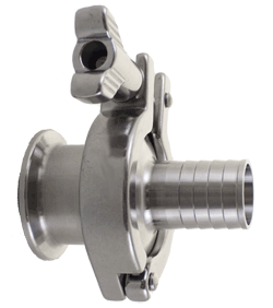 316L SS Ball w/Air Blow Check Valves Tri-Clamp® Ends “B" Type (hose barb) EPDM Ball & Seals