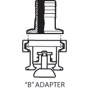 316L SS Ball w/Air Blow Check Valves Tri-Clamp® Ends “B" Type (hose barb) EPDM Ball & Seals