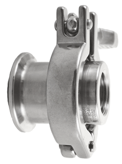 316L SS Ball w/Air Blow Check Valves Tri-Clamp® Ends “C" Type (thermometer cap) EPDM Ball & Seals