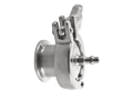 Ball Check Valve w/Air Blow Check Valve,  "A" Type (air coupler), Butt Weld Ends, Sanitary 3A&reg; 316L SS, Viton&reg; Seat & Seals, Size: 2 1/2"