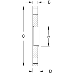 304 SS Unpolished Tube OD Flanges Weld Neck