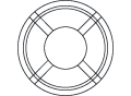Smart Gasket&reg; (Internal Ports 4), Clear Platinum Cured Silicone, Size: 3"