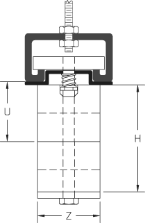 Santoprene Insert, Zinc Hardware