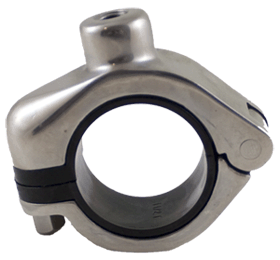 3/4 Pipe Behringer Cushion Clamp 316 Stainless Steel Hardware