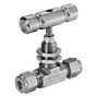 Needle Valve, Regulating Stem, Metal Bar Handle, 1/4" OD Compression x 1/4" OD Compression