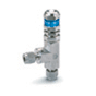 Relief Valve, High Pressure, FKM, 50-350 PSIG, 1/4" OD Compression x 1/4" OD Compression