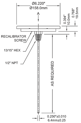 2 1/2" Stem