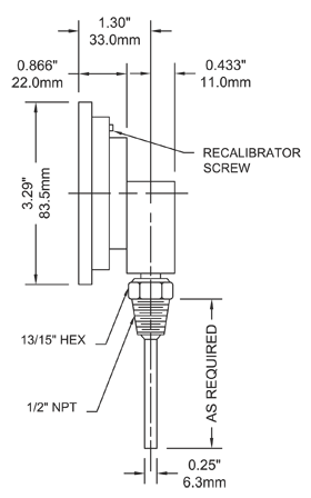 2 1/2" Stem