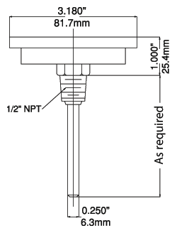 2 1/2" Stem