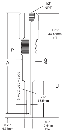 Threaded Thermowell with Lag