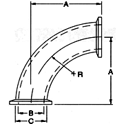 aaaKynar® 90° Tri-Clamp® Elbow